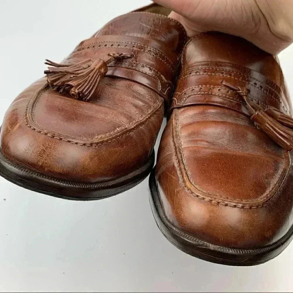 Murphy mens loafers sz 10.5 brown Italian leather main image 9